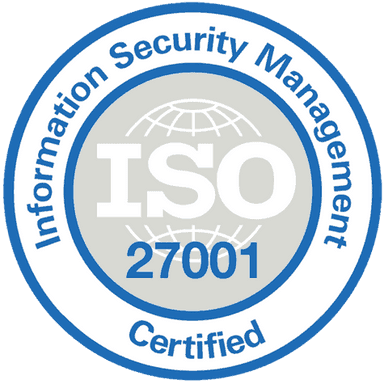 ISO 27001 certification badge